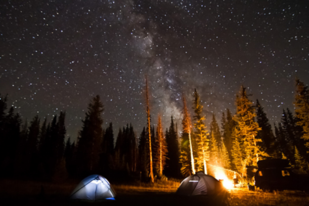 Fall Night Camping in Utah Valley