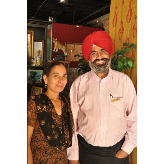 Owner Amrik Singh and his wife