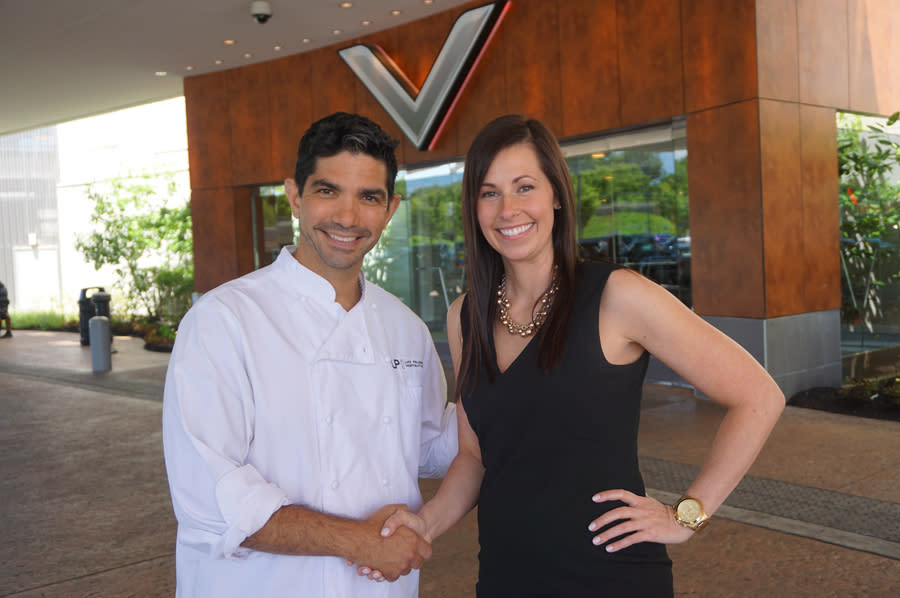 Chef Luke Palladino and VFCR Chief Marketing Officer Jennifer Galle