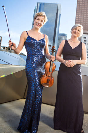 Elizabeth Pitcairn (left) with accompanist Louise Thomas. <i>Credit: Joy Strotz</i>