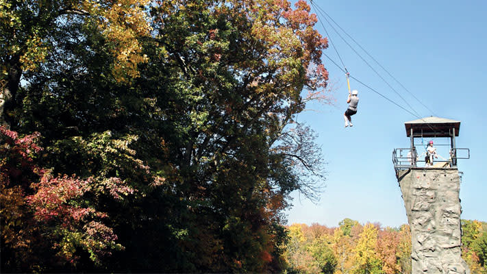 The Canopy Tours at Spring Mountain are an exciting way to see the colors of fall. The Canopy Tours at Spring Mountain are an exciting way to see the colors of fall.