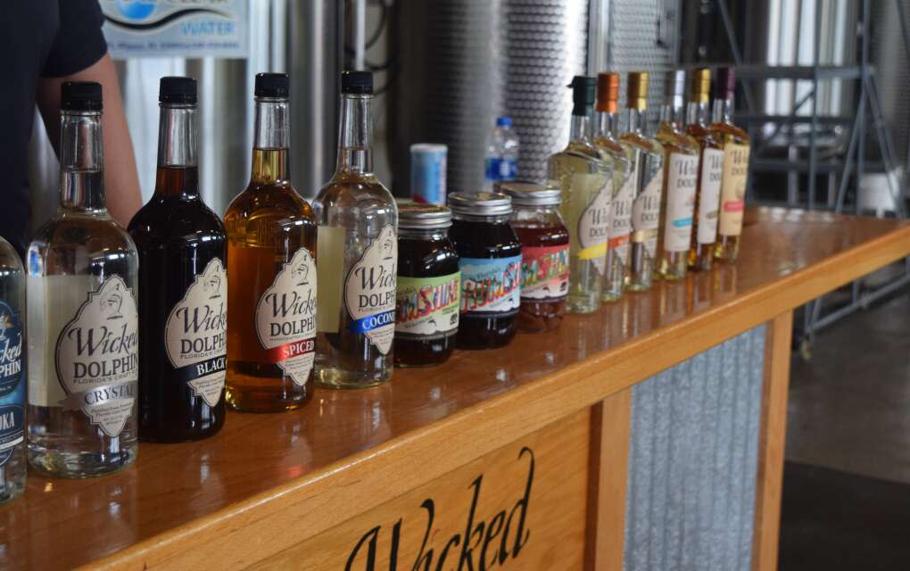 At the Wicked Dolphin Distillery, Visitors learn how to properly inhale the smell of the spirits before taking a small sip, instead of just barreling it down like a shot. 