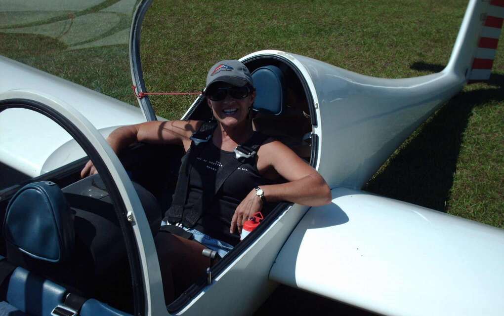 This is me getting ready to enjoy a sailplane flight over Groveland-- something you can do, too.