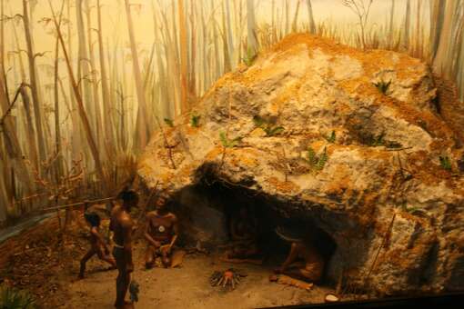 A diorama at the Florida Caverns State Park visitor center depicts what life was like for the park's early Native American inhabitants.