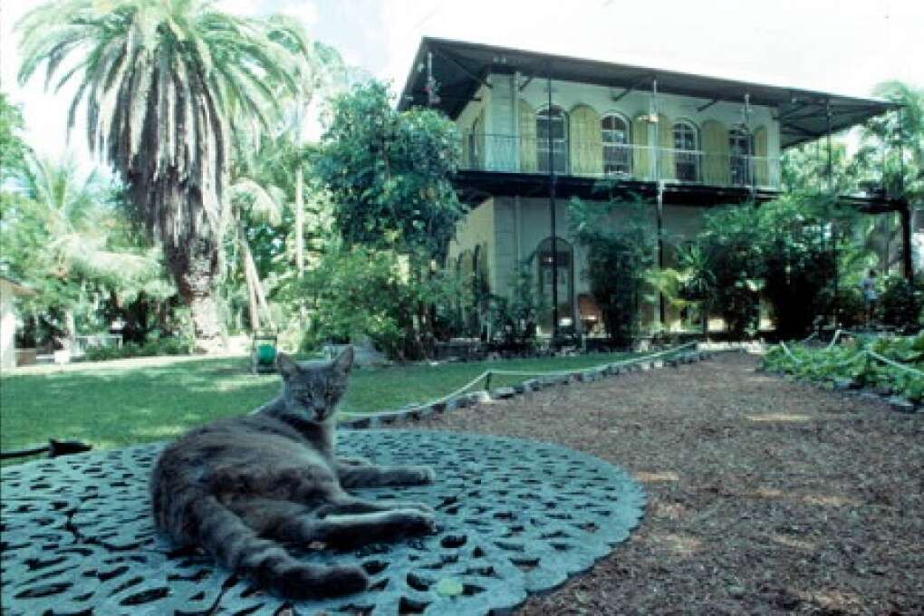 A spacious estate in Key West included this poolside writer’s sanctuary where Ernest Hemingway enjoyed a prolific career during the 1930s. Hemingway’s gone, but his works – and his cats – remain.