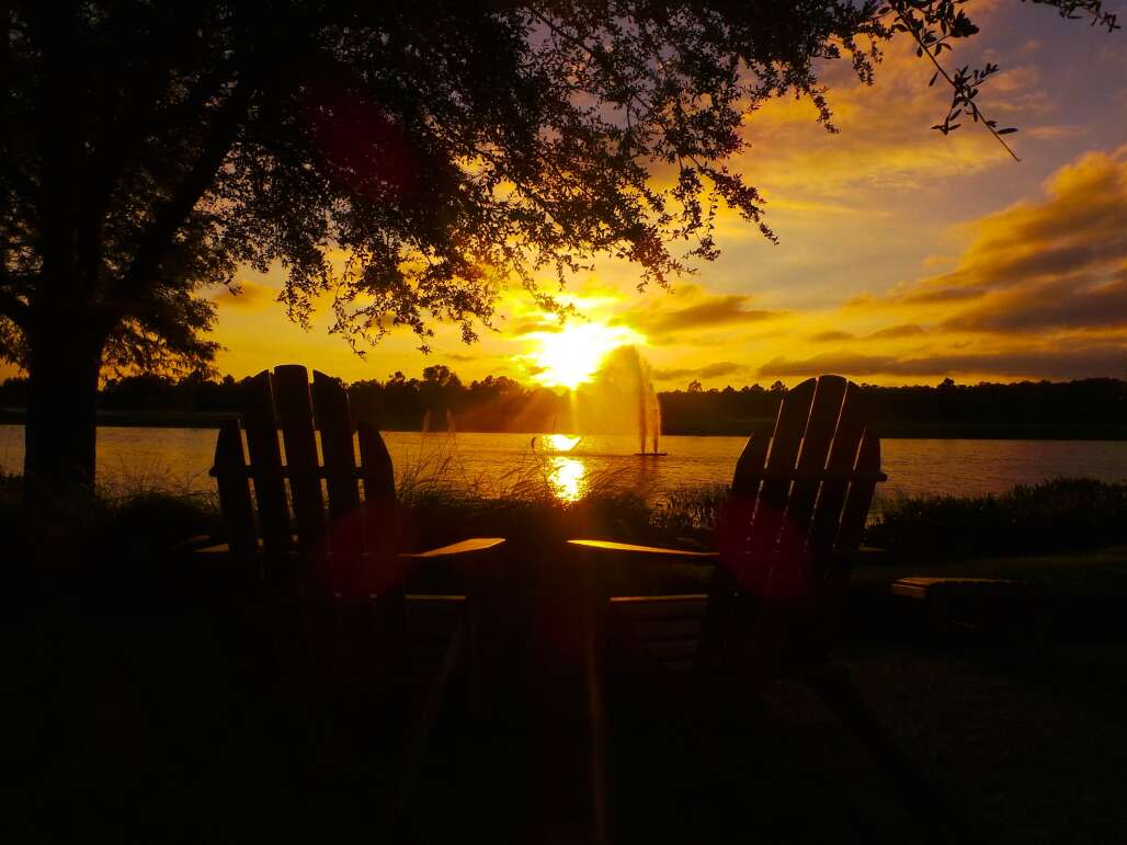 The sunset from Grande Lakes, Orlando, Florida