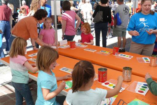 Kids activities at Riverside Arts Market