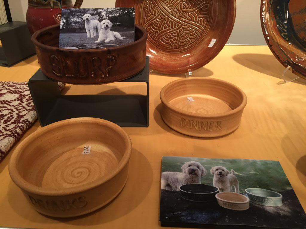 Get a special doggie bowl for your pet! at Artists' Own! 