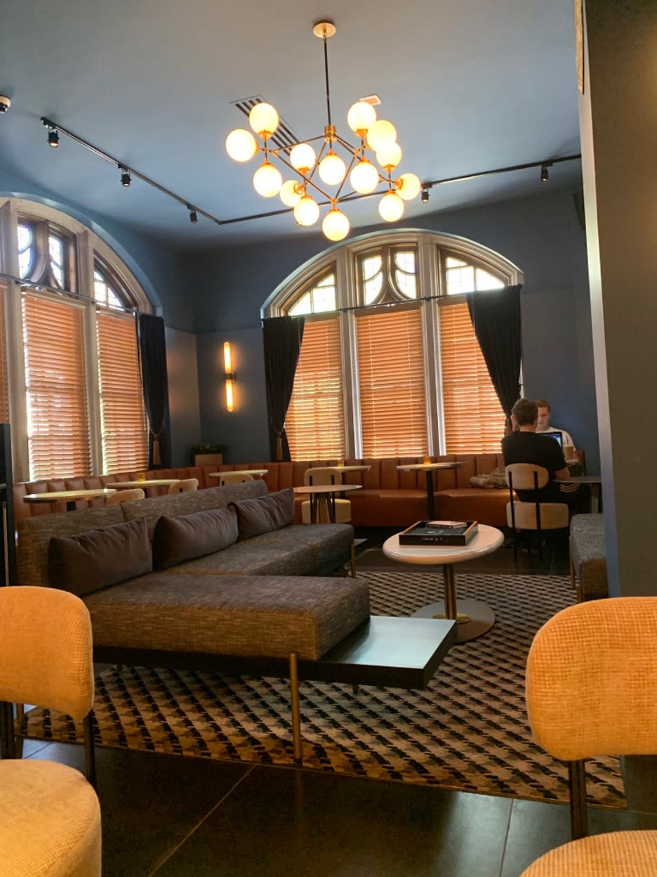 Students studying in the Boiler Up Bar