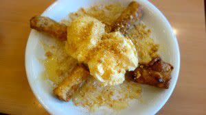 Fried Bananas and Ice Cream