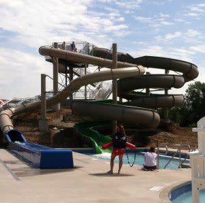 Check out the water slides!