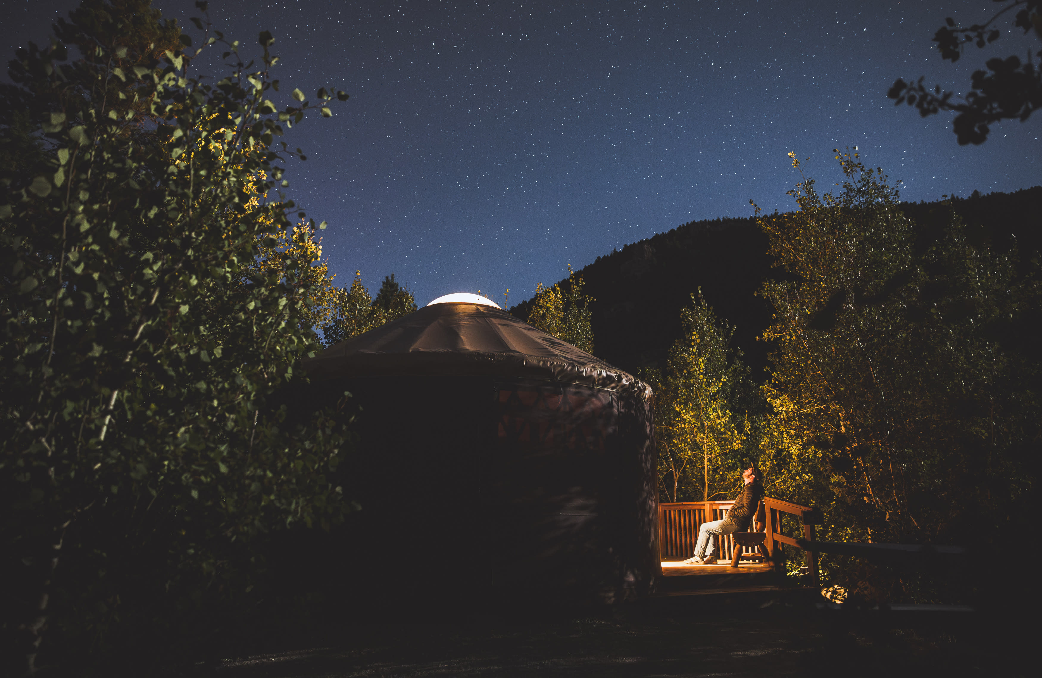 Stargazing at a Yurt in Sinks Canyon