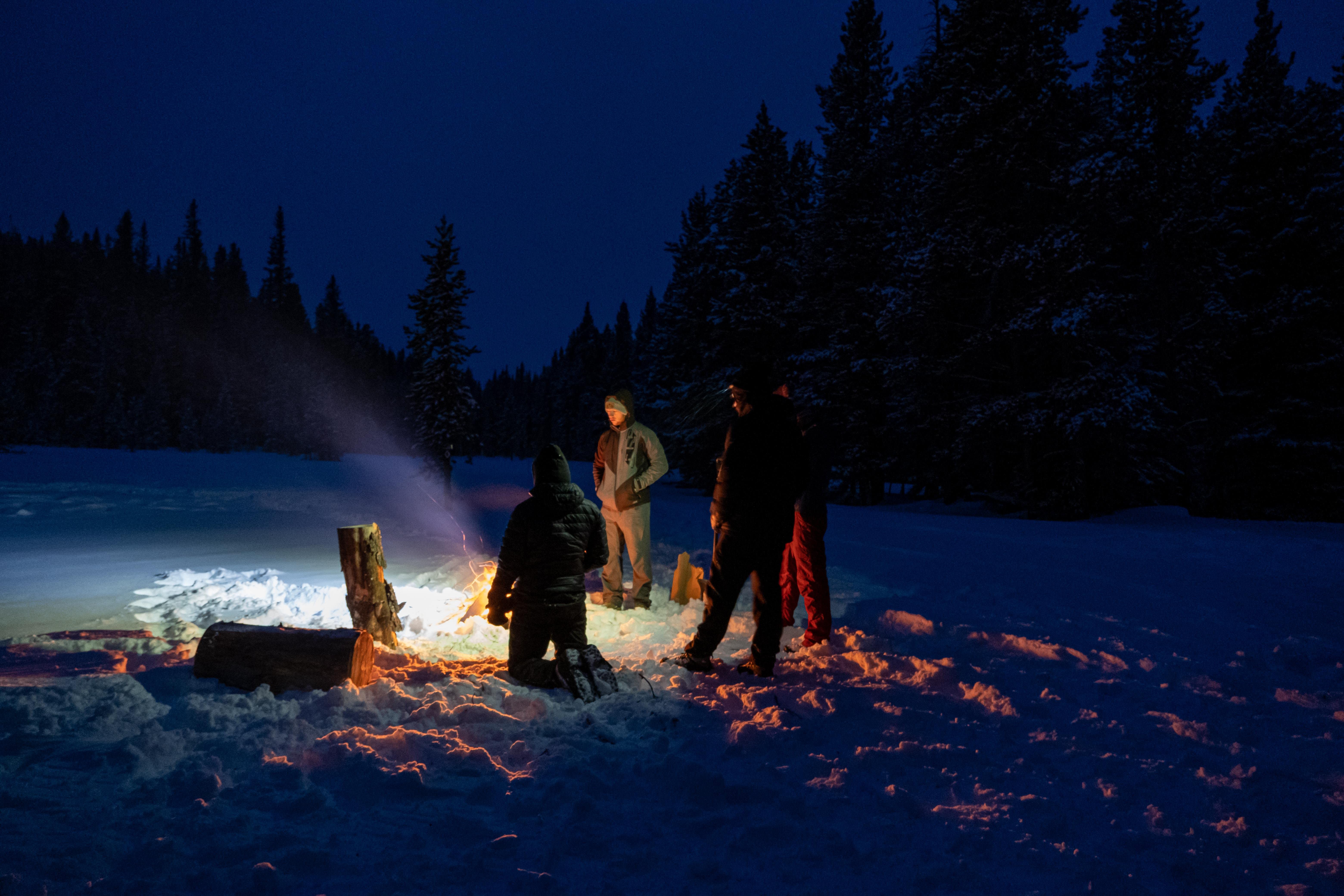 Winter Campfire at Sibley Lake