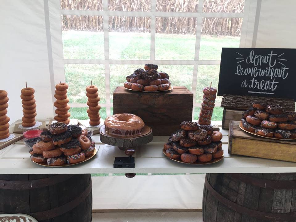 Make your wedding stand out with a Fractured Prune treat table your guests will remember.