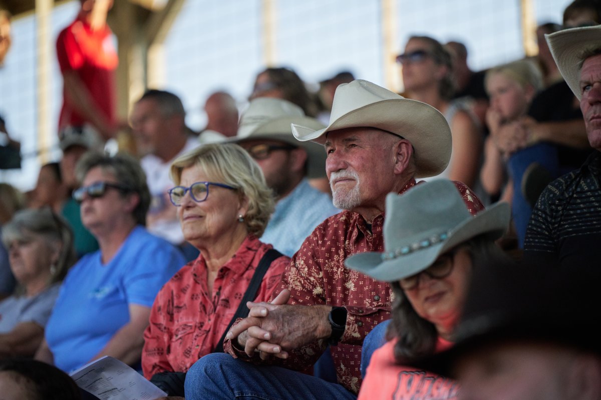Cowboy hats and button down shirts for the rodeo.