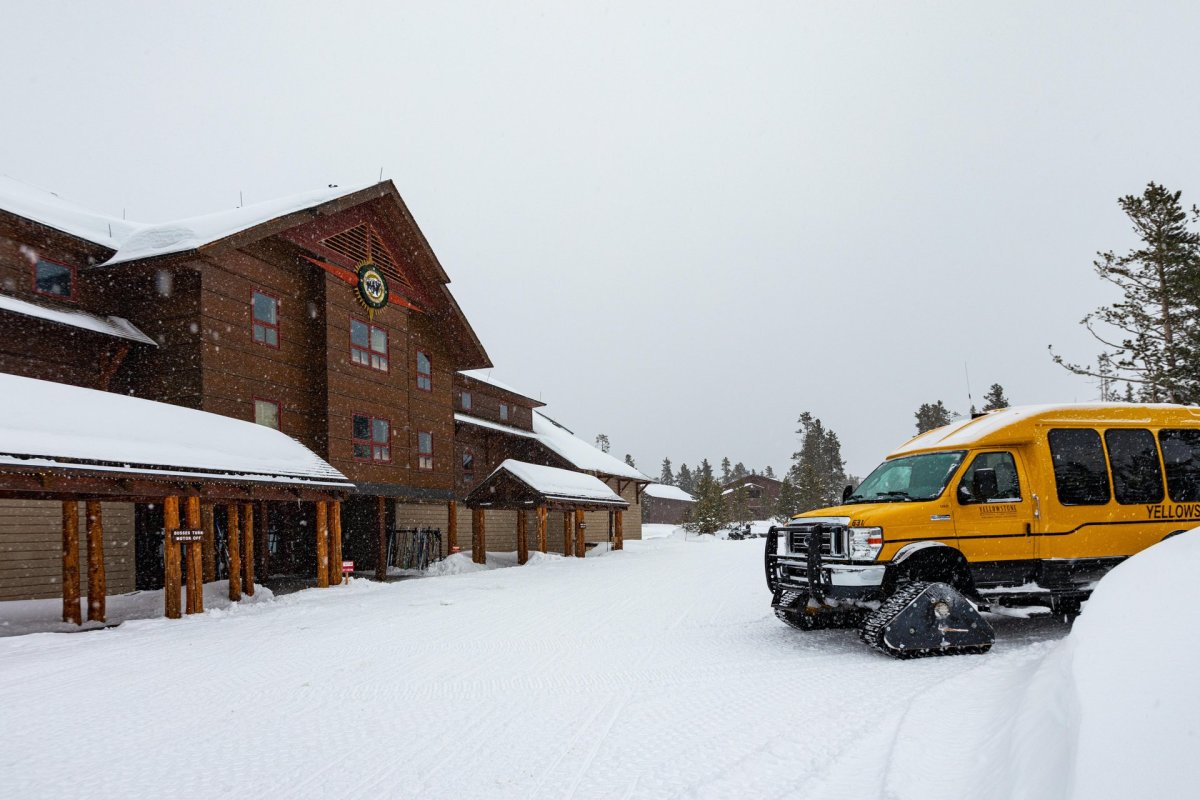 Old Faithful Snow Lodge during winter.