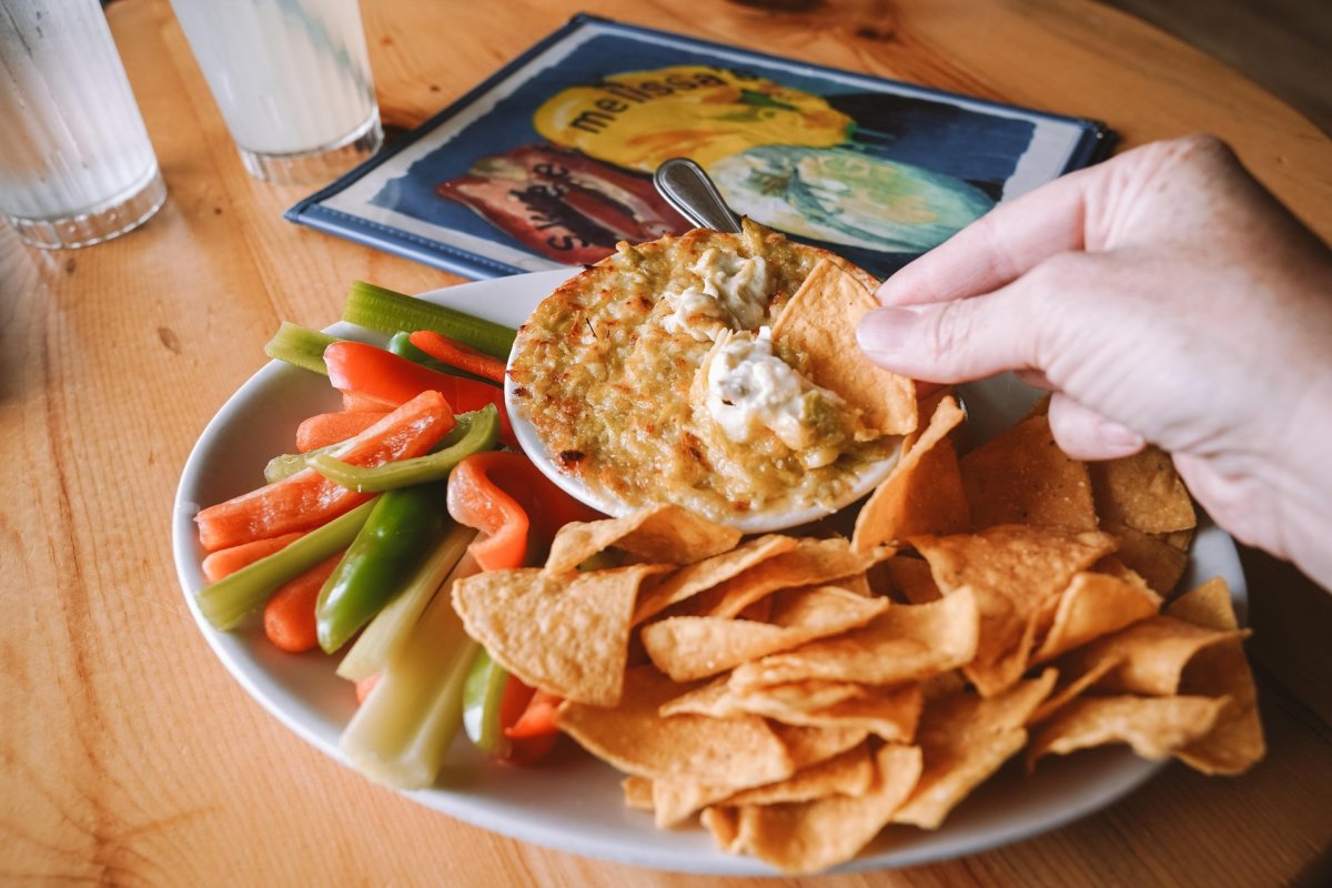 Chips and Dip at Sweet Melissa's resaurant.