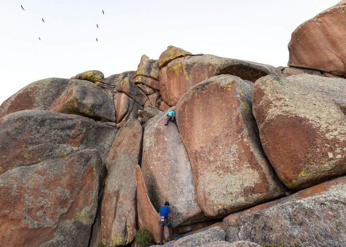 Crack climbing in Vedauwoo Recreation Area