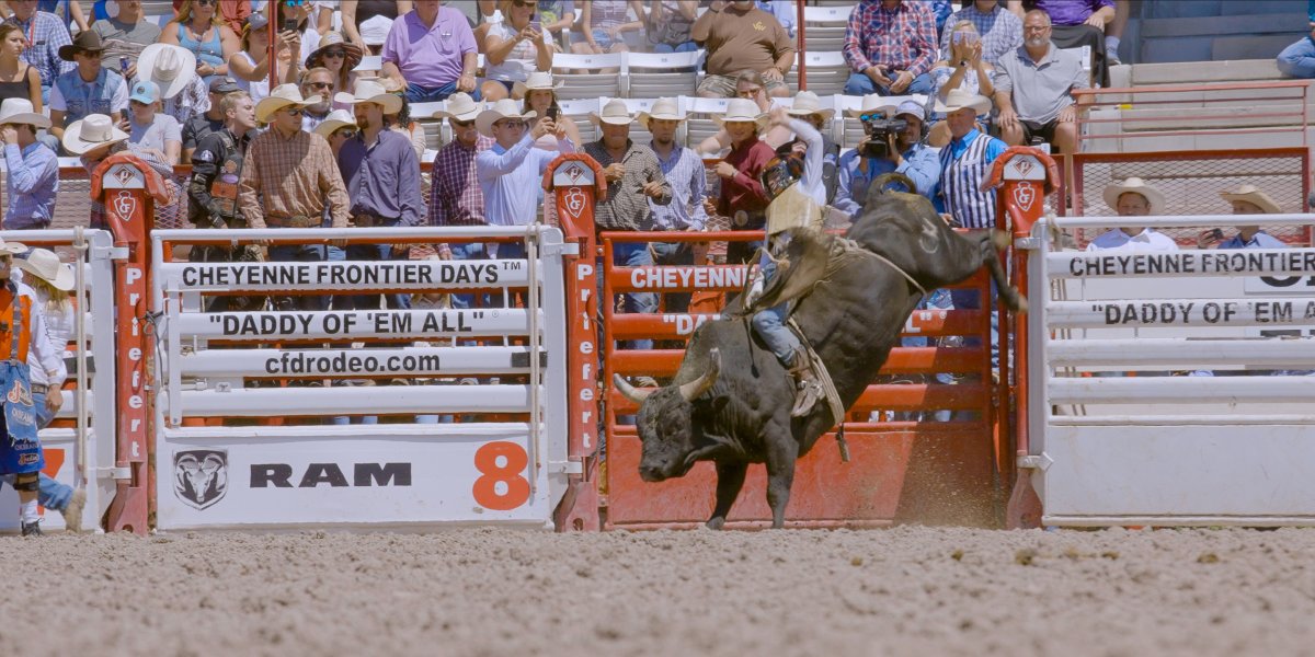 Bull riding Cheyenne Frontier Days