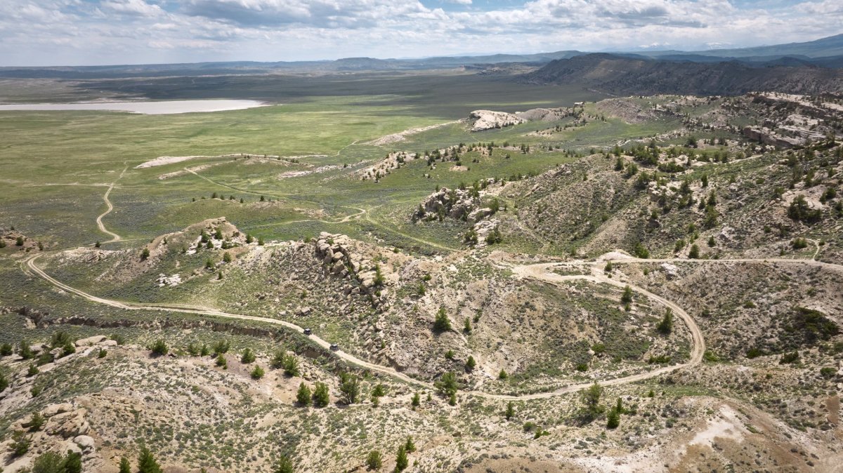 Park County Wapiti Forest twisting off-road trail.