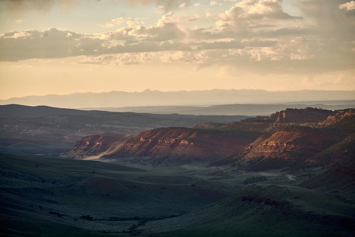 Scenic view Fremont County red hill formations.