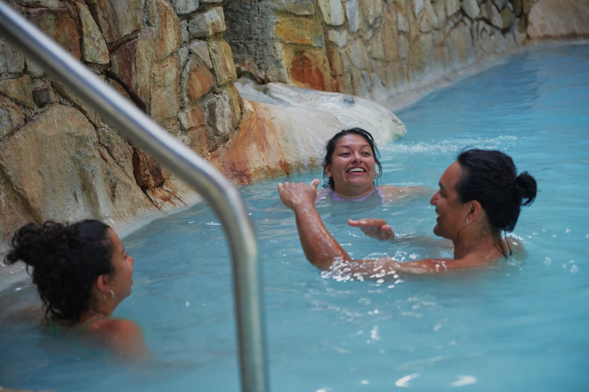 people soaking at the Star Plunge