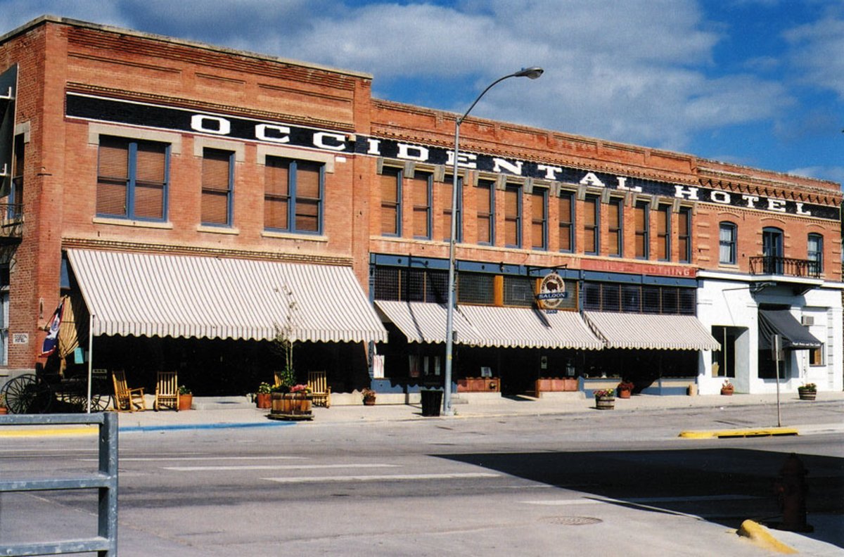 Exterior of Occidental Hotel in Buffalo Wyoming