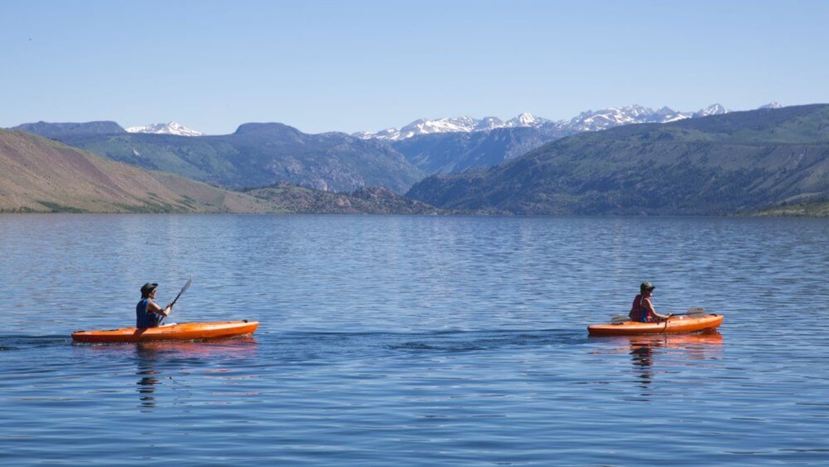 Paddle boarding at Lake Fremont