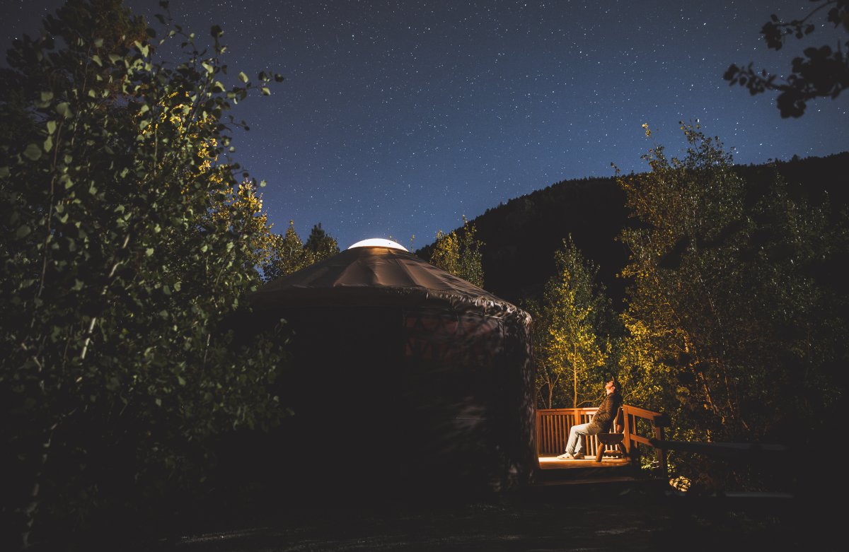 Stargazing at a Yurt in Sinks Canyon
