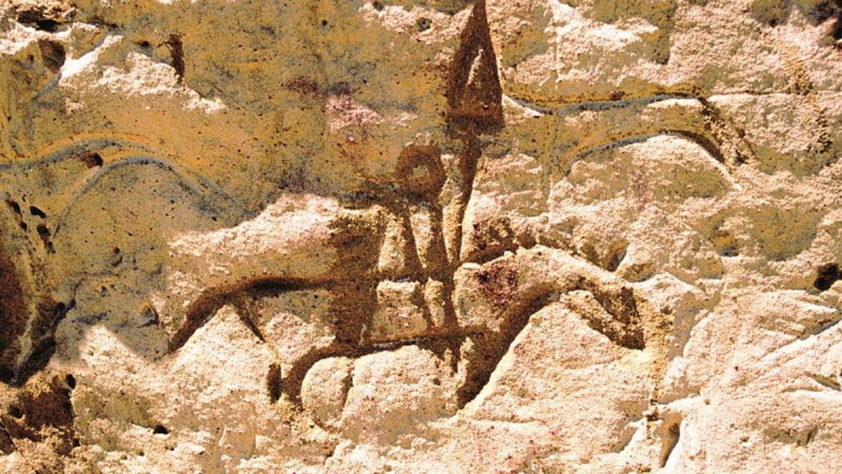 Etchings in rock at White Mountain Petroglyphs in Wyoming, a free activity