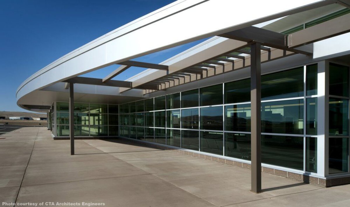 One of the several airports near Yellowstone National Park that you can access during the winter.