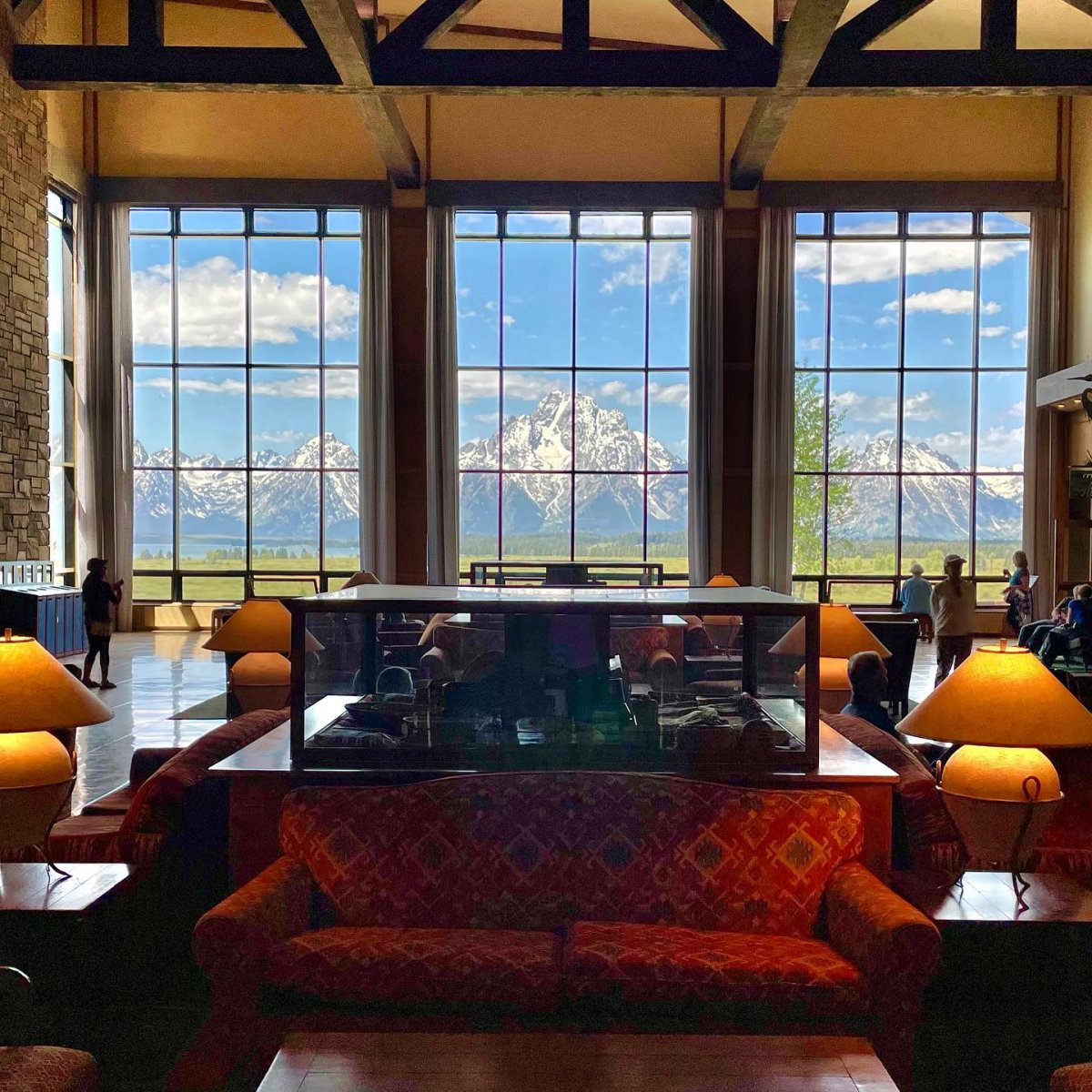 View of the Tetons from Jackson Lake Lodge
