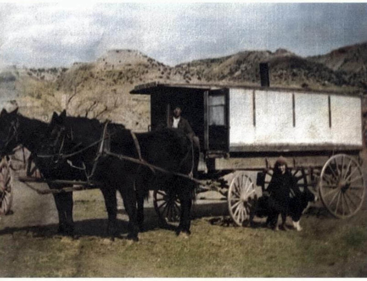 Pioneers of early Kane, a ghost town in Wyoming that's a popular destination for visitors from Lovell. WY.