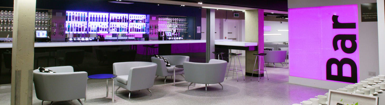 The McGrath Bar is a flexible, modern space that can host up to 180 for a reception or party. It can also be used as a syndicate/catering room for larger conferences in conjunction with use of the McGrath Centre.
