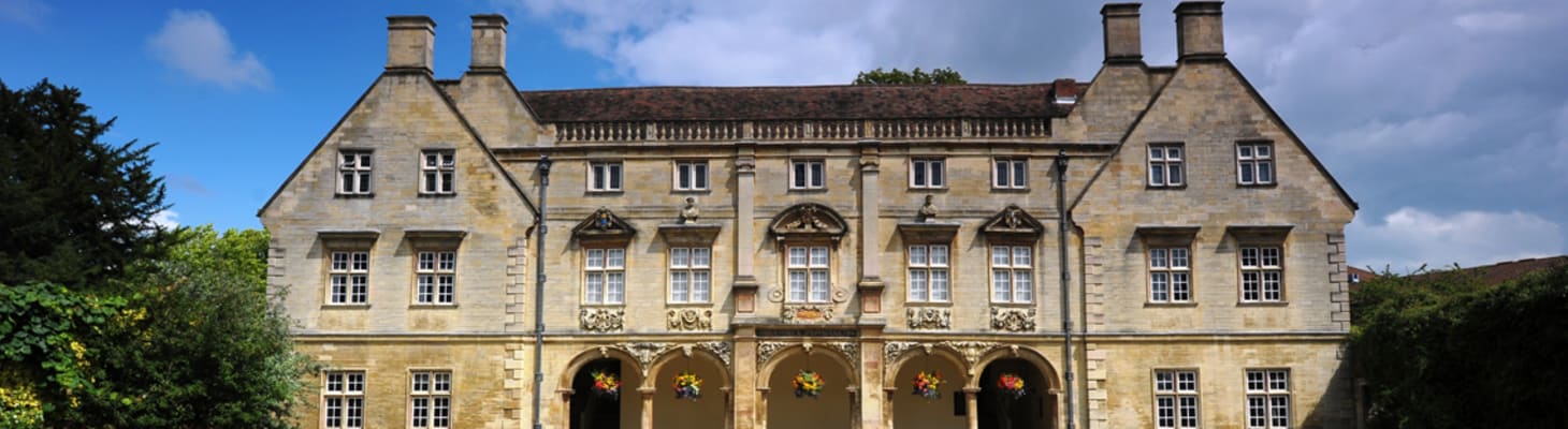 The Pepys Library, a traditional building located in Second Court, Magdalene College, Cambridge. A unique events venue.