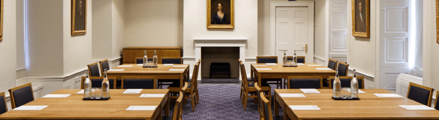 Landscape photo of The Ramsden Room in St Catharine's College Cambridge