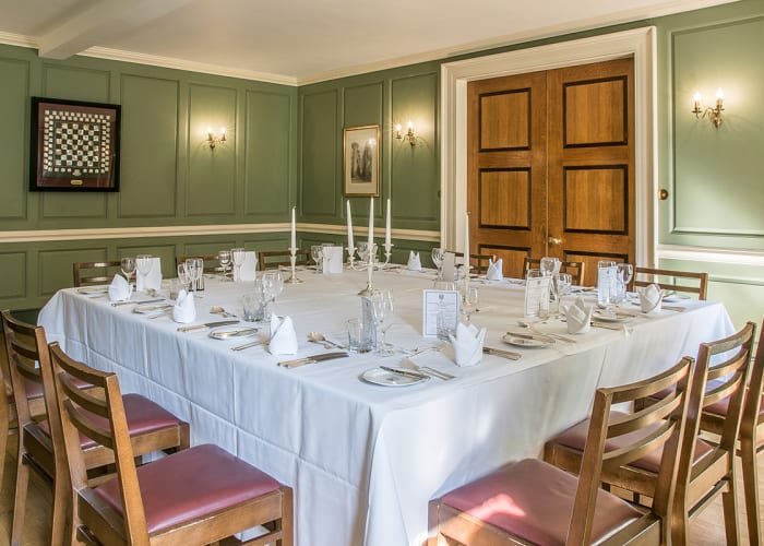 The Green Room is located in the Old Courts, our historic and traditional site in the heart of the city centre, and can seat up to 12 people for dining (minimum 10 diners required).