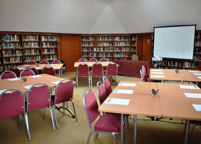 The Neild Room is located in Memorial Court and can be used in conjunction with the Bennett Room and Library Common Room. All the standard AV equipment is available in the Neild Room including an LCD projector, screen and flipcharts.