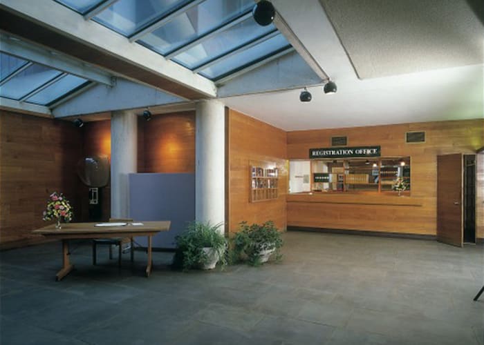 A large registration area with desk, perfect for networking and welcoming delegates.