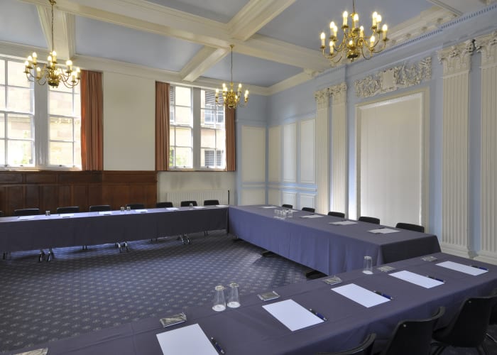 The Lloyd room is situated in Third Court and can be seat in a U shape to seat up to 22 delegates or classroom to seat 45 delegates
