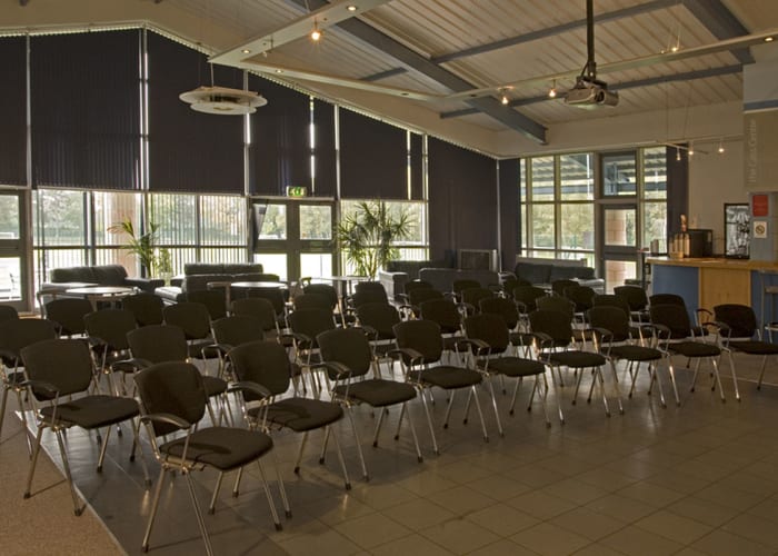 The Cass Centre Lounge set theatre style, a great event space for hire.
