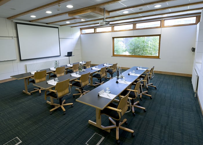 Situated within the Study Centre, this room features views across Churchill College's ground and is easy access to the outdoor space.