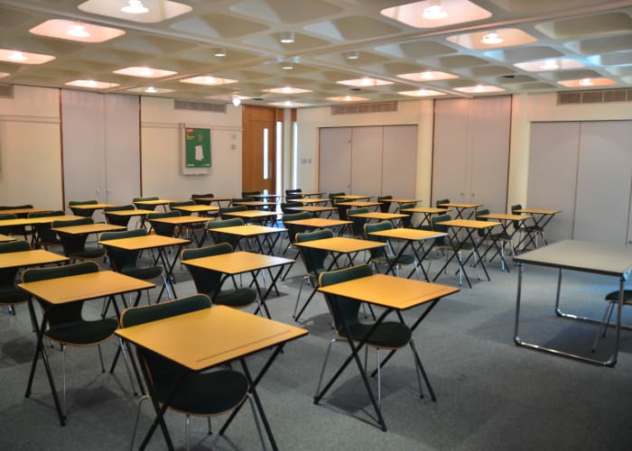 The Teaching Room can seat up to 70 delegates but the flat floor allows for any set up. This very versatile room an also be split into 2 or 4 separate spaces, providing a fully flexible space for your event. The entire room is air-conditioned and each space has a wall-mounted white board.