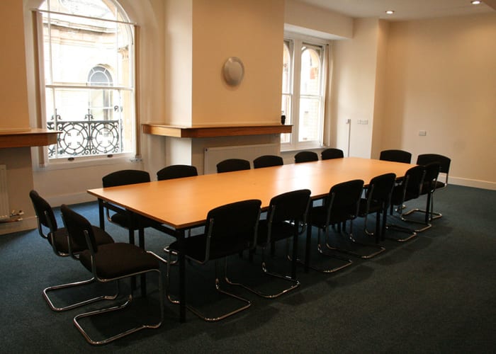 The King's Room is suited for syndicate meetings, breakout sessions, training sessions and presentations for between 6-40 guests.

The room is equipped with a state of the art SMART board allowing you to link your laptop to a whiteboard for presentations. The room is situated directly above the main entrance of the Corn Exchange and overlooks the foyer.

Please note: This space is upstairs and cannot be accessed by wheelchair users and can only be booked in conjunction with bookings of the auditorium.