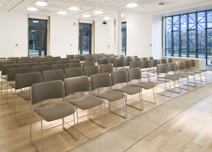 The Cavonius Centre has internal partition walls which allow it to be divided into four separate spaces. This provides one large room accommodating, for example, up to 35 people in a cabaret style with two small rooms seating 8 people and one further room seating up to 14 people.