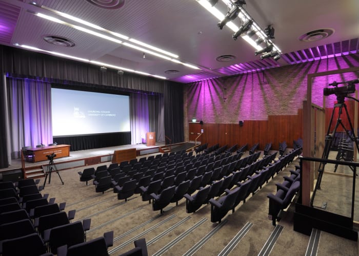 An air-conditioned lecture theatre with tiered seating up to 300. Standard equipment for full audio visual presentations and the services of an AV technician are included in the hire of this Hall. Audio and video recording are also available.