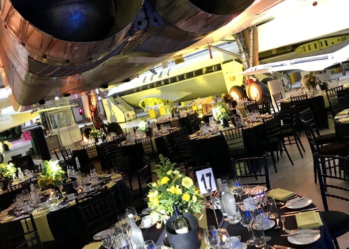AirSpace dining is a exclusive dining experience which sits you under the wing of a concorde.