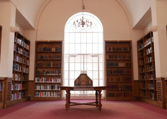 The Keynes Library with large windows allowing plenty of natural daylight, the room is ideal for events.