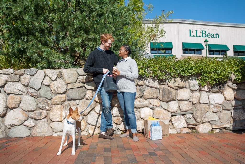 Couple Shopping in Freeport. Photo Credit: Visit Freeport