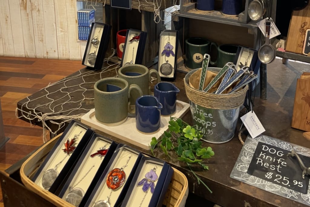 Coffee & Tea Display. Photo Credit: Danforth Pewter